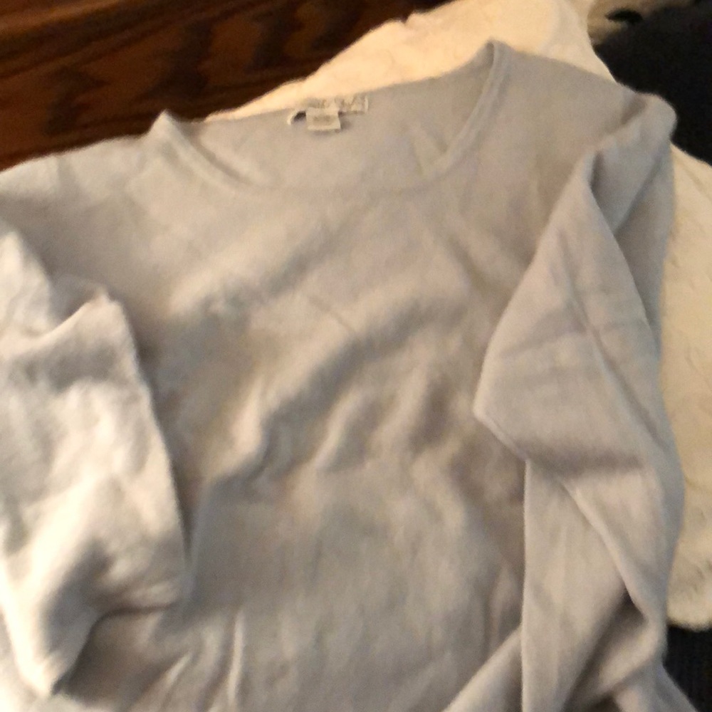 Light blue size 1X cashmere sweater